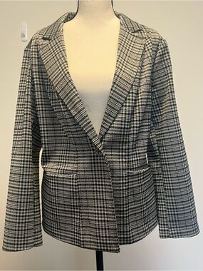 cleo Black & White Glen Plaid Blazer Jacket‎ | Workwear